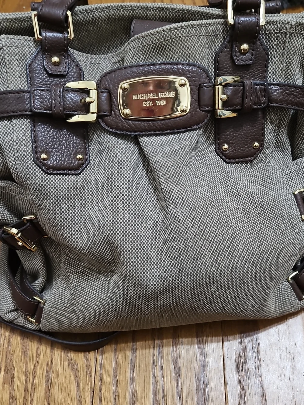Michael Kors Gansevoort Large Canvas Tweed Tote Bag